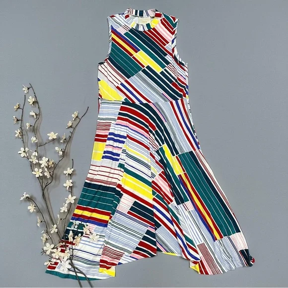 Anthropologie MAEVE geometric soft mock neck knit dress, M. - Picture 8 of 13